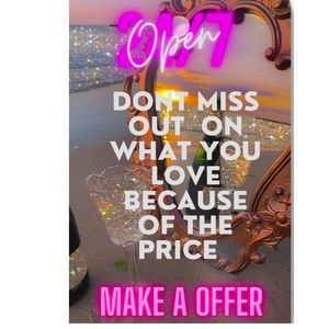 Don’t miss out because of the price. All reasonable offers are accepted